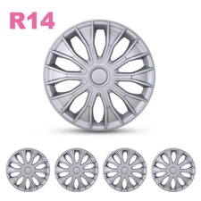 Universal 14" Set Of 4 Wheel Hub Caps Cover R14 Tire & Steel Rim Replacements