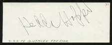 Hedda Hopper d1966 signed 2x5 autograph on 3-22-48 at Biltmore Theater Hollywood