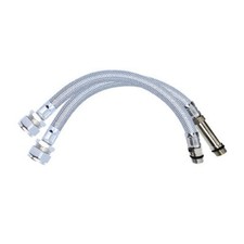M12 x 15mm Monobloc Pair - 300mm Long Viva industrial braided hose pair 300mm