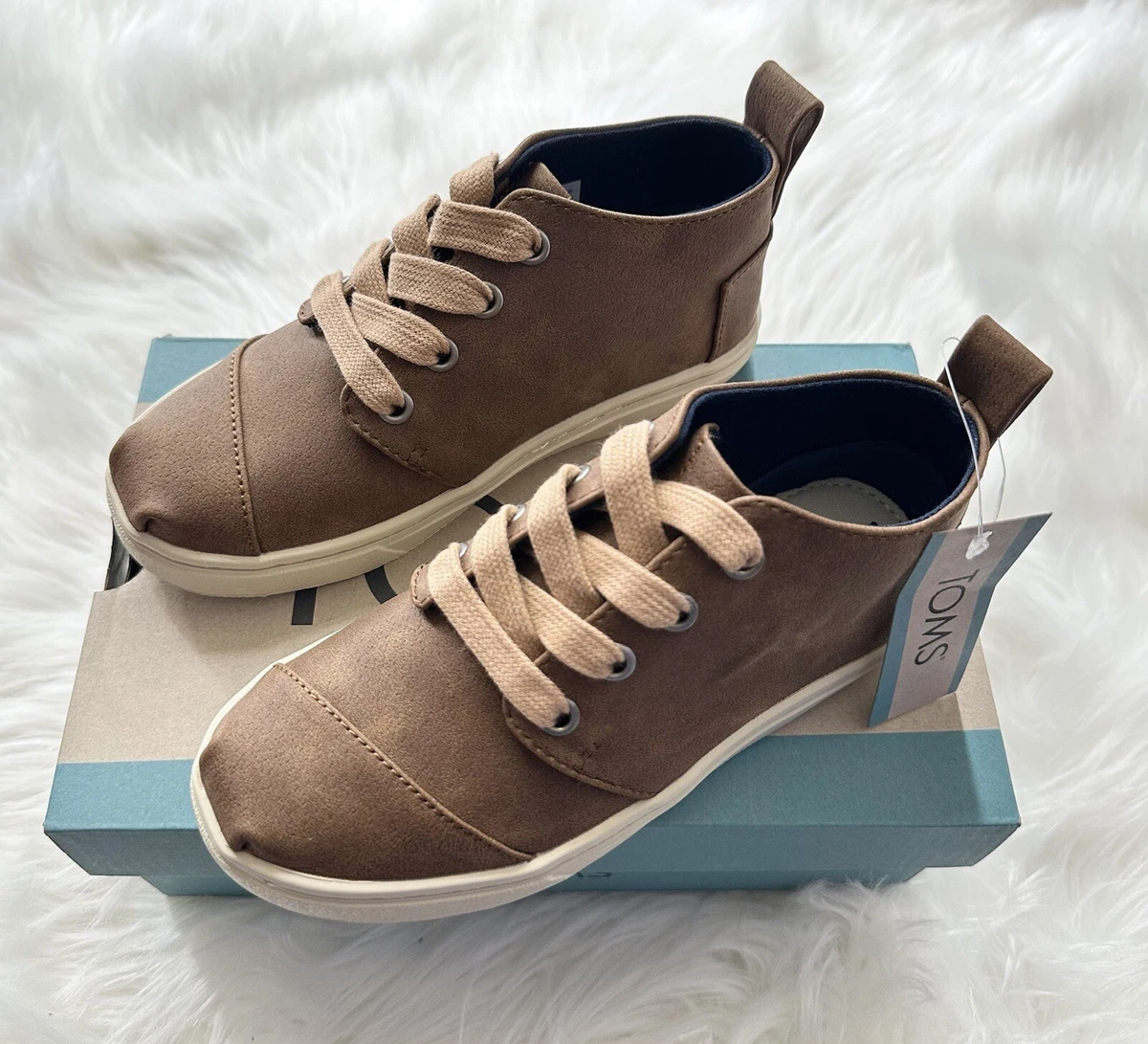 NIB TOMS Kids Youth BOTAS CUPSOLE Toffee Shoes Sneakers Size 13