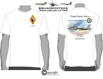 VF-142 Ghostriders F-14 Tomcat Squadron T-Shirt - USN Licensed Product