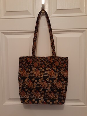 NEW QUILTED HANDBAG-TOTE 12.5L X 14.5W X4D-INNER POCKET BUTTON LOOP CLOSURE NICE
