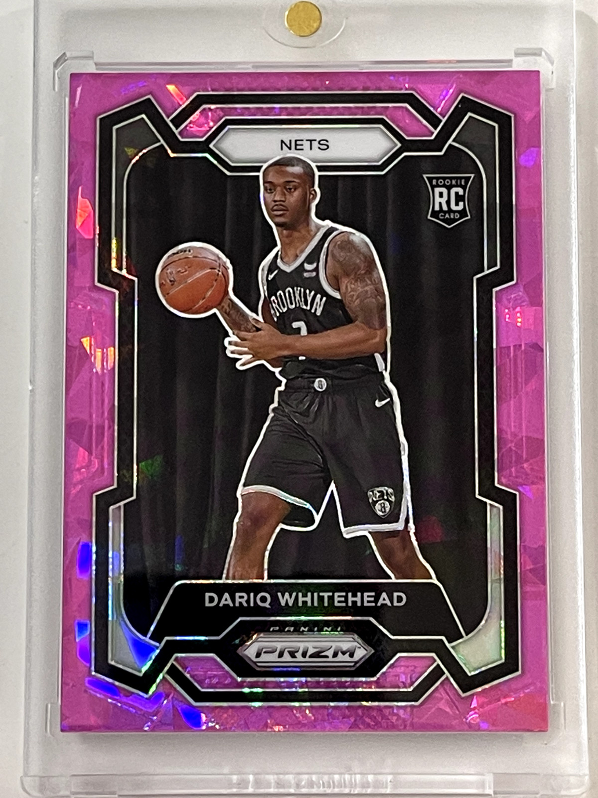 2023-24 Panini Prizm #175 Dariq Whitehead Prizms Pink Ice
