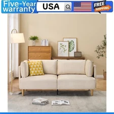 76" Loveseat Sofa Comfy Velvet Couch with Cushion Removable Sofa Cover Space 