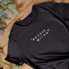 AUTUMN CLOTHING Ladies T Shirt | Basic Witch | Halloween Top | Trending Autumn
