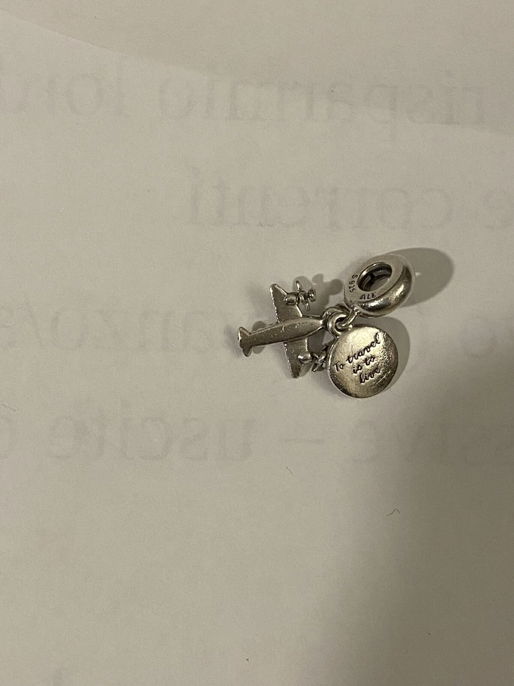 Pandora Originale Charm Aeroplano con le eliche/che girano/,Argento 925,zirconia - Immagine 2 di 3