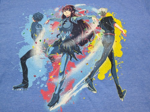 Yuri On Ice Akibento 2018 Anime Tee Blue Large Figure Skating Japan T-Shirt - Picture 2 of 5