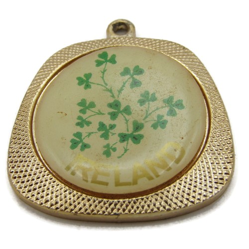 Ireland Clover Design Pendant Keychain Charm Vintage eBay