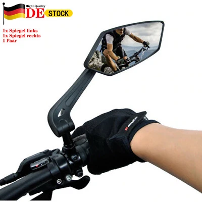 MARKENLOS Fahrradspiegel E-Bike Rückspiegel Spiegel Fahrrad rechts/links/1Paar MTB City DE