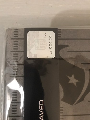 8.25" Gray NFL Houston Texans Laser Engraved Notepad with Elastic Band NEW - Picture 2 of 3