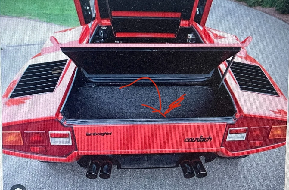 Panel de luz interior trasero estilo LP400 para Lamborghini Countach 1981-1989 Foto 4 de 4