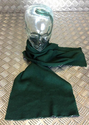 GERMAN FORCES Original Bundeswehr Ausgabe Bund uni grün 100% Wolle Schal sehr warm - NEU