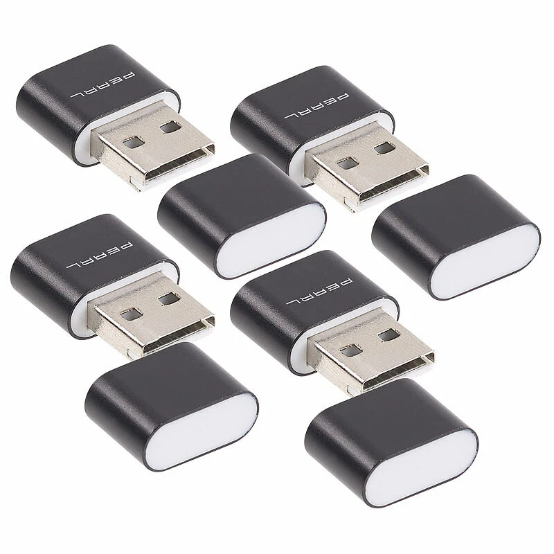 PEARL 4er Pack Mini-Cardreader für microSD(HC/XC)-Karten bis 128 GB & USB - Bild 2 von 4