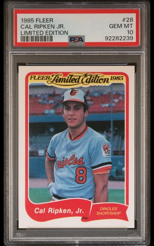 1985 FLEER LIMITED EDITION #28 CAL RIPKEN JR. ORIOLES HOF PSA 10 GEM MINT