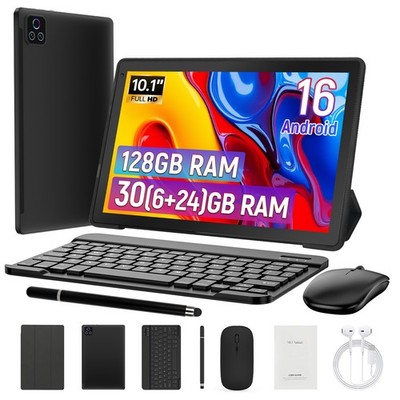 AI Tablet 10.1 Inch Andriod 16 30GB+128GB 5000mAh 5G Wifi NETFLIX Widevine L1