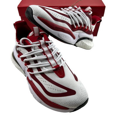 adidas Rutgers Scarlet Knights Alphaboost V1 Mens 4 White Red IE1041 New In Box