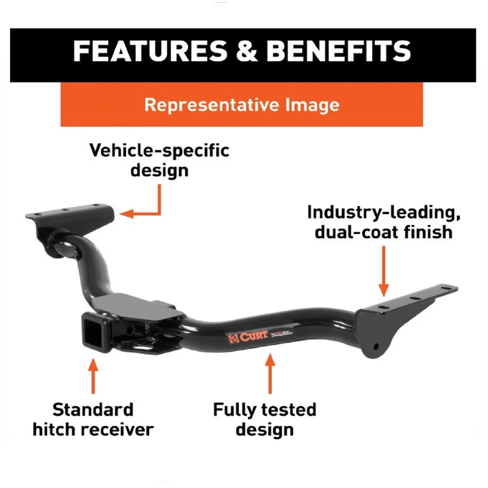 Curt Class 3 Trailer Hitch 13222 for Honda Passport / Isuzu Rodeo Foto 2 de 4