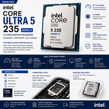 NEW Intel Core Ultra 5 235 series 2 5.0GHz 14 Core FCLGA1851 CPU Processor