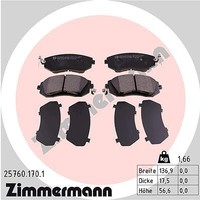 Zimmermann Bremsbelagsatz, Scheibenbremse Vorderachse U.A. FüR Subaru, Toyota