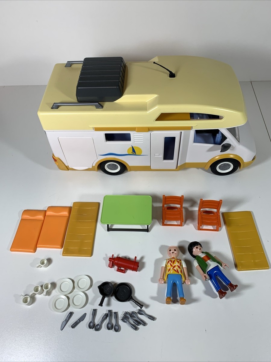 Playmobil 5928 Playmobil 5928 Yellow Camper Van With Figures