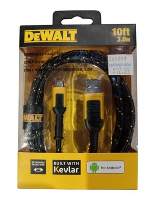 DEWALT, Reinforced, Braided Cable, Micro-USB, 10 ft.