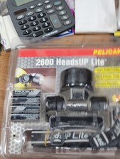 Pelican 2600 HeadsUp Lite Headlight Submersible to 500 Ft Headlamp Tested Works