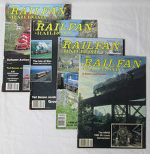 Railfan & Railroad Magazine Lot Of 4 Trains Railroading History