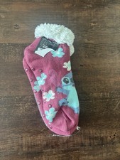 Disney Stitch Purple Fuzzy Socks Women  s Size 4-10
