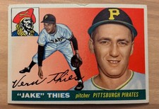 1955 Topps  Vern “Jake” Thies #12 Rookie Card Excellent EX-NM Conditionj. rookie card picture
