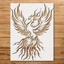 Phoenix Mythical Creatures Stencil for Artistic Expression - StencilAir