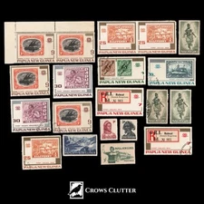 Vintage Papua New Guinea Pre Decimal Postal Stamps