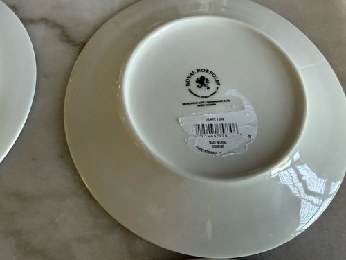 Royal Norfolk WINTER WOODLAND 7 1/2 Salad PLATES Bread Pine Tree ๐ฒ Set of 4 - Picture 14 of 18