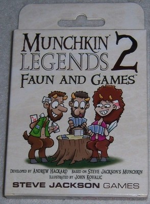 MUNCHKIN LEGENDS 2 FAUN AND GAMES BOOSTER PACK NEW CARD GAME EXPANSION 56 CARDS