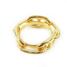 HERMES Hermes beautiful Scarf Ring Lucade Chaine d Ancre GP Gold with Box fo