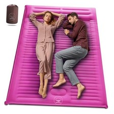 Premium Double Sleeping Pad for Camping - Camping Mattress 2 Person Baby Pink