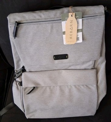New Bugatti Reborn Backpack Bag Grey Travel Bag 15.6 Laptop Fits
