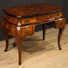 Lombard dressing table furniture in inlaid wood Louis XV style 20th century