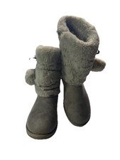 MAKALU California CozyLand Girls Boots Textile Upper Faux Fur Lining Youth Sz 4M