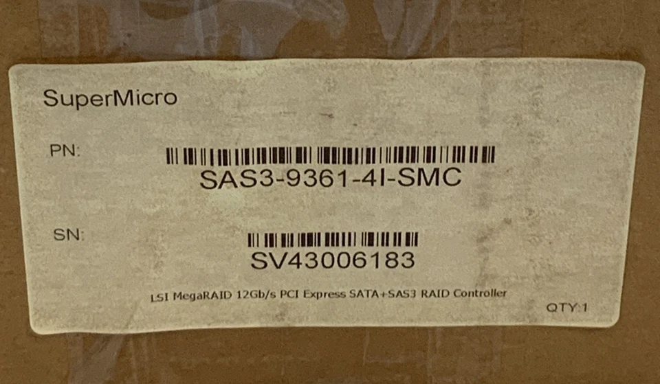 Supermicro LSI MegaRAID 9361-4I Card 4 ports+ SAS3 Raid controller NS M2C - Image 2 of 4