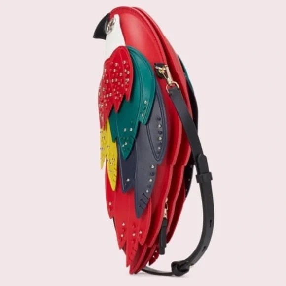 💚 Kate Spade RIO PARROT Crossbody Bag Leather Novelty Purse Handbag NWT thumbnail 4