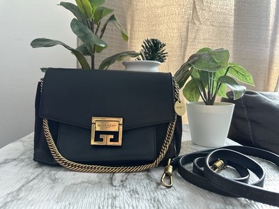 Givenchy GV3 Medium Shoulder Bag   Black Leather & Suede