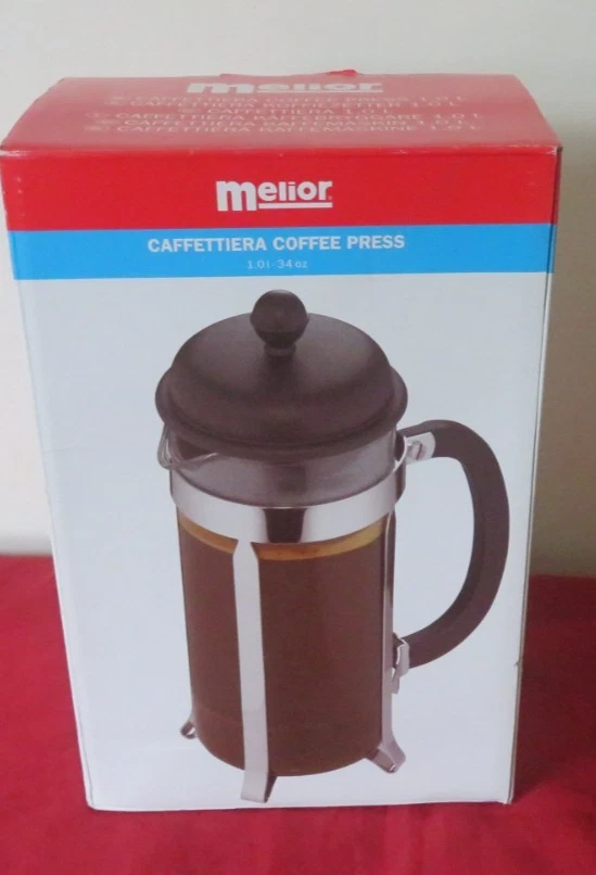 MELIOR 1 LITRE 8 CUP CAFETIERA FRENCH COFFEE PRESS, MEASURING SPOON - BOXED
Opens in a new window or