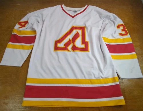 Vintage Atlanta Flames NHL Hockey Custom Jersey Men’s Sz S "Kiprusoff" #34
