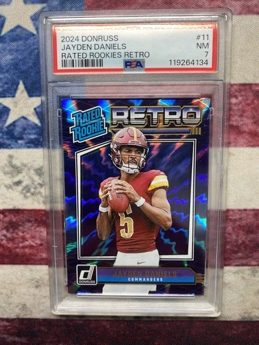 2024 Panini Donruss - Rated Rookie Retro Jayden Daniels #11 (RC) PSA 7