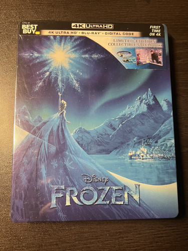 Frozen Steelbook (4K UHD/Blu-ray/Digital, 2013, Disney) Factory Sealed - Foto 1 di 1