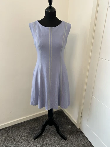 Abito Love Moschino viola skater cotone UK 10 righe