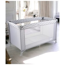 Babyco Baby Playpen  Travel Cot  Crib for babies and toddlers foldable-Grey Wave
