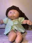 Cabbage Patch Kid Doll 15th Anniversary Brown Hair Green Eyes 16" 1998 VTG