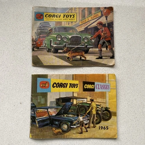 Corgi Toys 2x Catalogue's Leaflet Book 1963 and 1965 Rare Vintage Original
