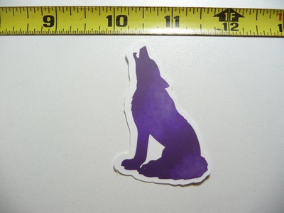 WOLF SILHOUETTE HOWLING SMALL STICKER DECAL DOG WILD ANIMAL FUNNY